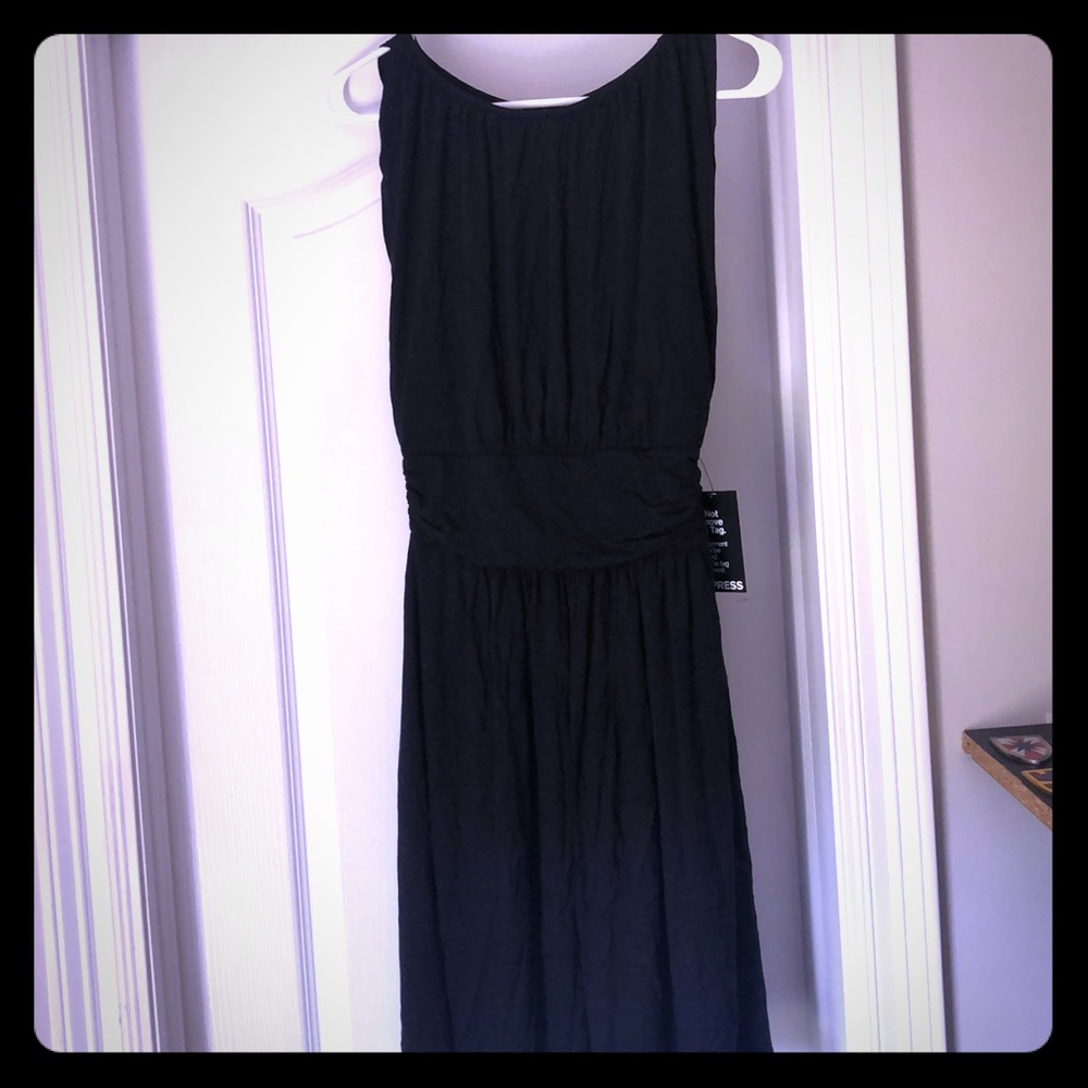 Express black short sleeve dress